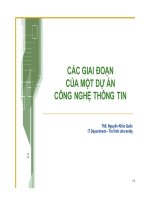 Bài giảng Quản lý dự án công nghệ thông tin: Chương 1: Các giai đoạn của 1 dự án công nghệ thông tin (ThS. Nguyễn Khắc Quốc)