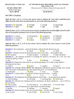 ĐỀ THI VÀ ĐÁP ÁN MÔN ANH KỲ THI TRIUNG HỌC PHỔ THÔNG QUỐC GIA NĂM 2015