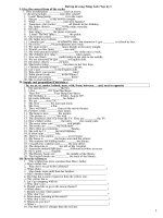 Bài tập tiếng Anh 7 HKI