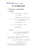 PHƯƠNG TRÌNH SAI PHÂN