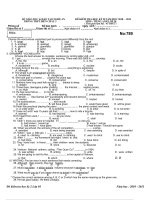 De va dap an kiem tra hoc ky 2 lop11 anh van