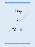 Tổ Hợp Xác Suất- LUYỆN THI THPT QUỐC GIA VÀ LUYỆN THI ĐẠI HỌC - Nguyễn Minh Đức