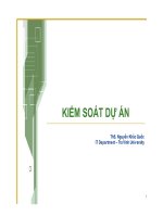Bài giảng Quản lý dự án công nghệ thông tin: Chương 12: Kiểm soát dự án (ThS. Nguyễn Khắc Quốc)