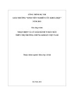Nhận diện và lý giải hành vi bầy đàn trên thị trường chúng khoán việt nam