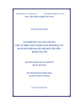 Xác định mức sẵn lòng chi trả cho cải thiện chất lượng nước sinh hoạt của người dân trên địa bàn thị trấn yên viên huyện gia lâm