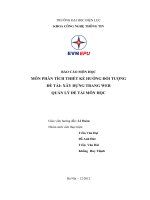 XÂY DỰNG TRANG WEB  QUẢN LÝ ĐỀ TÀI MÔN HỌC