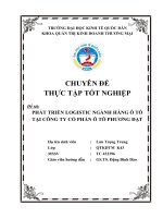 Phát triển hoạt động Logistics tại công ty Cổ phần ô tô Phương Đạt