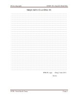 ĐỒ ÁN NGÀNH CÔNG NGHỆ MAY ĐỀ TÀI: QUY TRÌNH KIỂM TRA CHẤT LƯỢNG SẢN PHẨM QUẦN ĐỒNG PHỤC TẠI CÔNG TY MAY SUNDIA BÌNH DƯƠNG