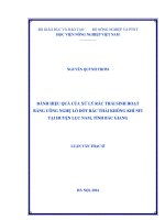 Đánh hiệu quả của xử lý rác thải sinh hoạt bằng công nghệ lò đốt rác thải không khí NFI tại huyện lục nam, tỉnh bắc giang