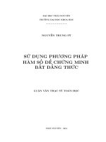 Sử dụng phương pháp hàm số để chứng minh bất đẳng thức