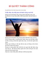 Bí quyết thành công dành cho mọi người