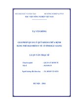 Giải pháp quản lý quỹ khám chữa bệnh bằng thẻ bảo hiểm y tế ở tỉnh bắc giang