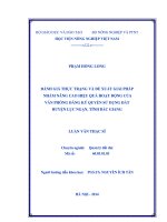 Đánh giá thực trạng và đề xuất giải pháp nhằm nâng cao hiệu quả hoạt động của văn phòng đăng ký quyền sử dụng đất huyện lục ngạn tỉnh bắc giang