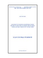 Giải pháp tự đảm bảo chi phí hoạt động thường xuyên cho các bệnh viện đa khoa công lập trực thuộc sở y tế bắc ninh