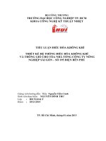 TIỂU LUẬN ĐIỀU HÒA KHÔNG KHÍ  THIẾT KẾ HỆ THỐNG ĐIỀU HÒA KHÔNG KHÍ   VÀ THÔNG GIÓ CHO TÒA NHÀ TỔNG CÔNG TY NÔNG NGHIỆP SÀI GÒN – SỐ 195 ĐIỆN BÊN PHỦ