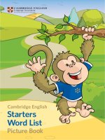 STARTERS WORDLISTS PICTURE BOOK