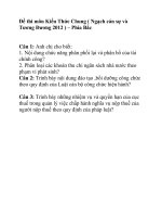 Đề thi môn Kiến Thức Chung ( Ngạch cán sự và Tương Đương 2012 )