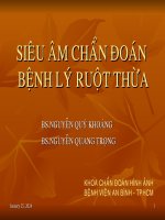 Siêu âm chẩn đoán bệnh lý ruột thừa