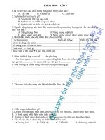 DE ON KHOA HOC LOP 5 - CUOI KI 2