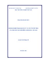 Đánh giá hiện trạng quản lý và xử lý nước thải của nhà máy may kim bình   kim bảng   hà nam