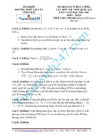 ĐỀ THI THỬ KHẢO SÁT MÔN TOÁN TRƯỚC KỲ THI QUỐC GI THPT Chuyên Vĩnh Phúc - lần 3 - Khối A - B