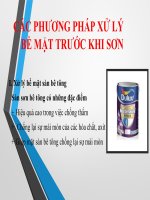 Các phương pháp xử lý bề mặt trước khi sơn