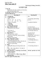 GIÁO ÁN TOÁN TUẦN 25 - LỚP 1