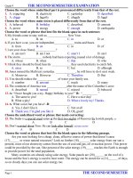 Thi HK II - Tiếng anh 9