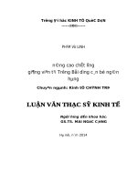 Luận văn thạc sỹ - Nâng cao chất lượng giảng viên tại Trường Bồi dưỡng cán bộ ngân hàng
