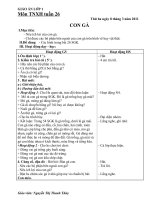 GIÁO ÁN TNXH TUẦN 26 - LỚP 1