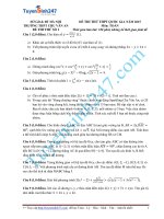 ĐỀ THI THỬ KHẢO SÁT MÔN TOÁN TRƯỚC KỲ THI QUỐC GIA 2015 -  THPT Chu Văn An - Hà Nội