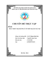 Phát triển thị trường ô tô trên địa bàn Hà Nội