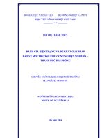 Đánh giá hiện trạng và đề xuất giải pháp bảo vệ môi trường khu công nghiệp nomura   thành phố hải phòng