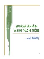 Bài giảng Quản lý dự án công nghệ thông tin: Chương 8: Giai đoạn vận hành và khai thác (ThS. Nguyễn Khắc Quốc)