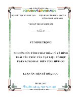 luận án tiến sĩ hóa học nghiên cứu tính chất hóa lý và hình thái cấu trúc của vật liệu tổ hợp LDPEEVAtro bay biến tính hữu cơ