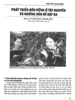 Phát triển bền vững ở Tây Nguyên và những vấn đề đặt ra