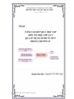 NÂNG CAO KẾT QUẢ HỌC TẬP MÔN TIN HỌC LỚP 11C3 QUA SỬ DỤNG SƠ ĐỒ TƯ DUY TRONG CHƯƠNG IV.DOC