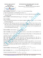ĐỀ THI THỬ KHẢO SÁT MÔN TOÁN TRƯỚC KỲ THI QUỐC GIA 2015 - THPT chuyên Hưng Yên