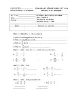 ĐỀ KIỂM TRA MÔN TOÁN 4_ CUỐI NĂM HỌC 2008-2009