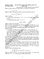 Đề thi 2015  đáp án môn toán