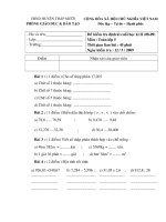 ĐỀ KIỂM TRA MÔN TOÁN 5_ CUỐI NĂM HỌC 2008-2009