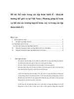 Kế toán trong các tập đoàn kinh tế - khuynh hướng thế giới và tại Việt Nam ( Phương pháp kế toán cụ thể cho các trường hợp kế toán, xảy ra trong các tập đoàn kinh tế )