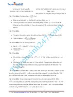 ĐỀ THI THỬ KHẢO SÁT MÔN TOÁN TRƯỚC KỲ THI QUỐC GIA 2015 -THPT Lương Ngọc Quyến - Thái Nguyên