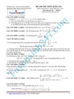 ĐỀ THI THỬ KHẢO SÁT MÔN TOÁN TRƯỚC KỲ THI QUỐC GIA 2015 - Trường Trần Nguyên Hãn - Hải Phòng