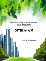 BÁO CÁO TIỂU LUẬN CẢI TIẾN SẢN XUẤT NGÀNH MAY  NỘI DUNG: THAM QUAN THỰC TẾ TÌM HIỂU CÔNG TÁC SẢN XUẤT MAY VÀ VỀ BỘ PHẬN IE TRONG DOANH NGHIỆP MAY