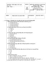 De kiem tra Khoa hoc 5 CUOI HK2