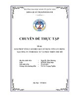 Giải pháp nâng cao hiệu quả sử dụng vốn lưu động tại Công ty TNHH Đầu tư và Phát triển Thủ đô