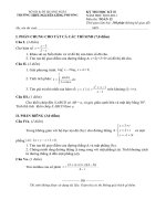 Đề & đáp án thi thử môn Toán (2011) new