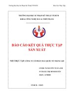 BÁO CÁO KẾT QUẢ THỰC TẬP SẢN XUẤT TẠI CÔNG TY CỔ PHẦN MAY QUỐC TẾ THẮNG LỢI
