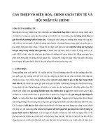 TIỂU LUẬN TÀI CHÍNH QUỐC TẾ CAN THIỆP VÔ HIỆU HÓA, CHÍNH SÁCH TIỀN TỆ VÀ HỘI NHẬP TÀI CHÍNH